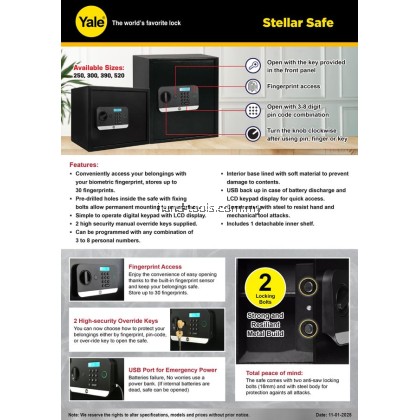 YALE STELLAR SAFE YALE STELLAR SAFE